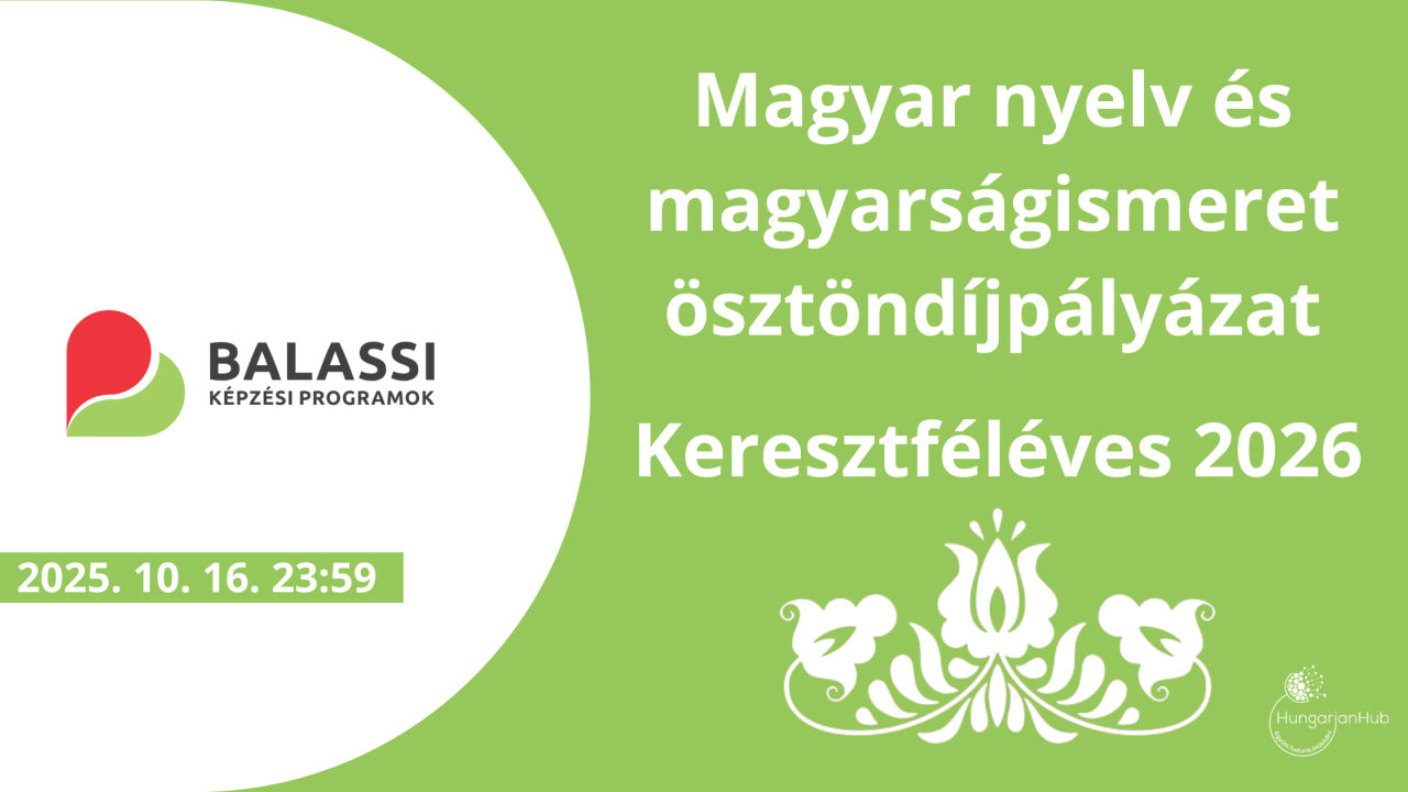 Magyar nyelv és magyarságismeret ösztöndíjpályázat 2026