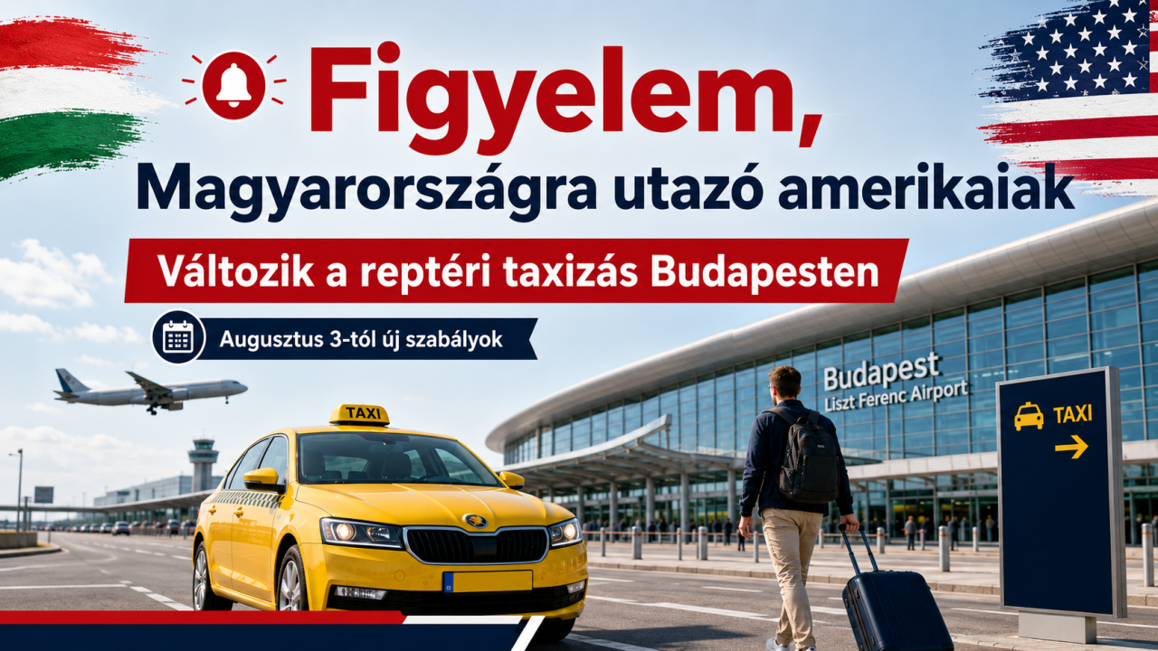 Figyelem, Magyarországra utazó amerikaiak: változik a reptéri taxizás Budapesten